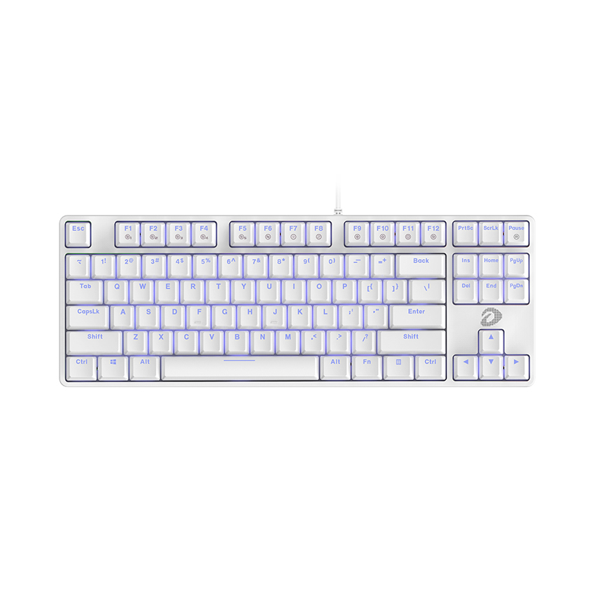 BÀN PHÍM CƠ DAREU EK87 WHITE (USB/LED XANH/BROWN SW)
