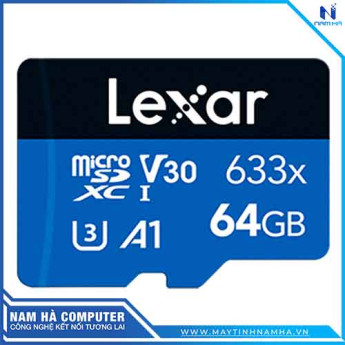Thẻ nhớ LEXAR 64GB microSDXC U3, V30, A1 - LSDMI64BB633A - Có Adapter chuyển SD