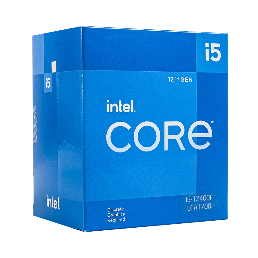 CPU Intel Core i5-12400F (Up To 4.40GHz, 6 Nhân 12 Luồng,18MB Cache, Socket 1700, Alder Lake)
