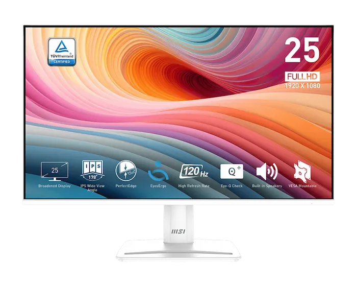 Màn Hình LCD MSI PRO MP251W E2 120Hz (24.5 inch, 1920 x 1080 FHD, 120Hz, IPS, 1ms)
