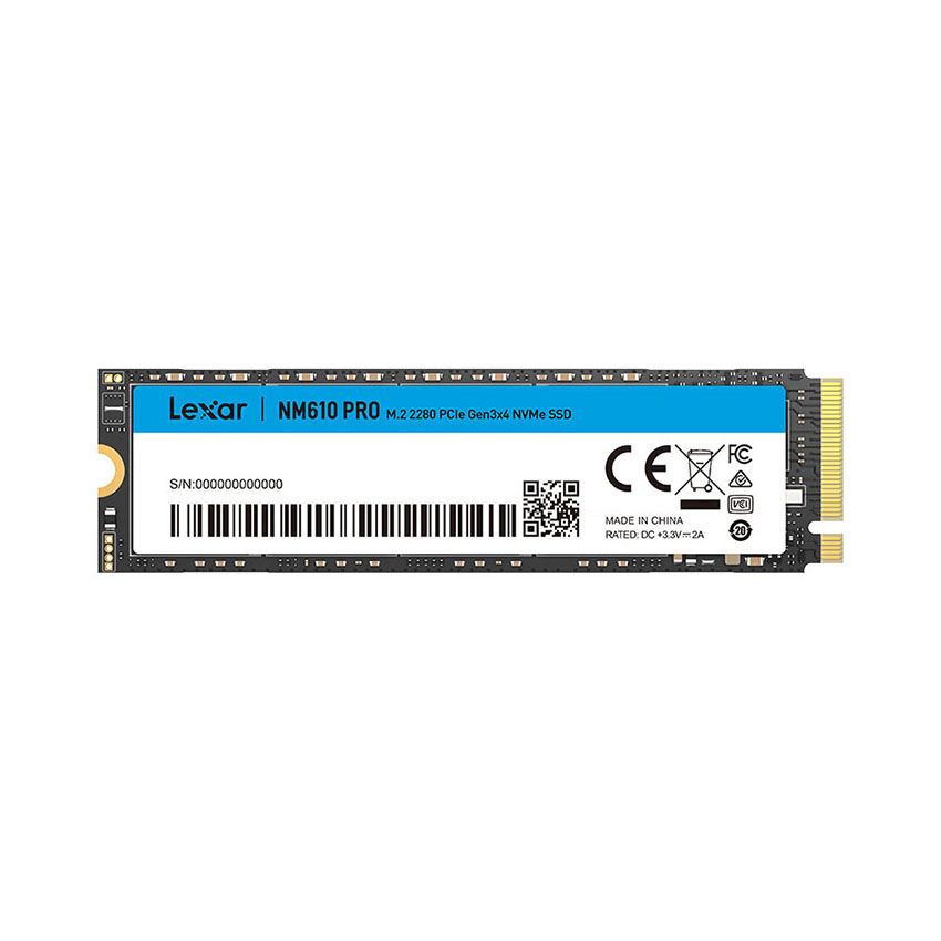 Ổ CỨNG SSD LEXAR NM610 PRO 250GB M.2 2280 PCIE 3.0X4 (ĐOC 3000MB/S - GHI 850MB/S) - (LNM610P250G-RNNNG)