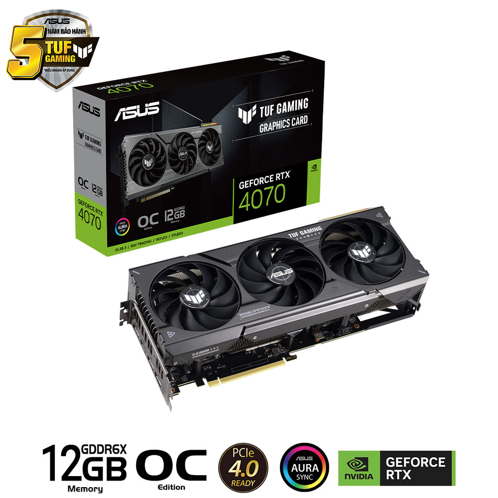Card màn hình Asus TUF RTX 4070-O12G-GAMING