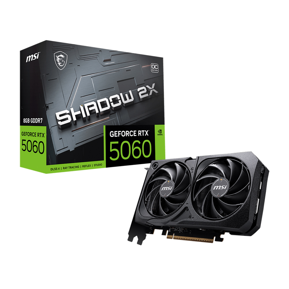 Card màn hình MSI RTX 5060 8G SHADOW OC 2X GDDR7