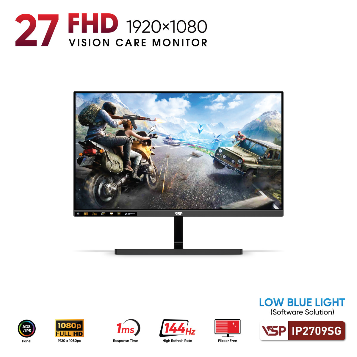 Màn Hình VSP IP2709SG (27 inch / IPS / FHD / 144Hz / 1ms)