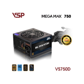 Nguồn VSP MEGAMAX VS750D - 750W (A.PFC/DC TO DC)